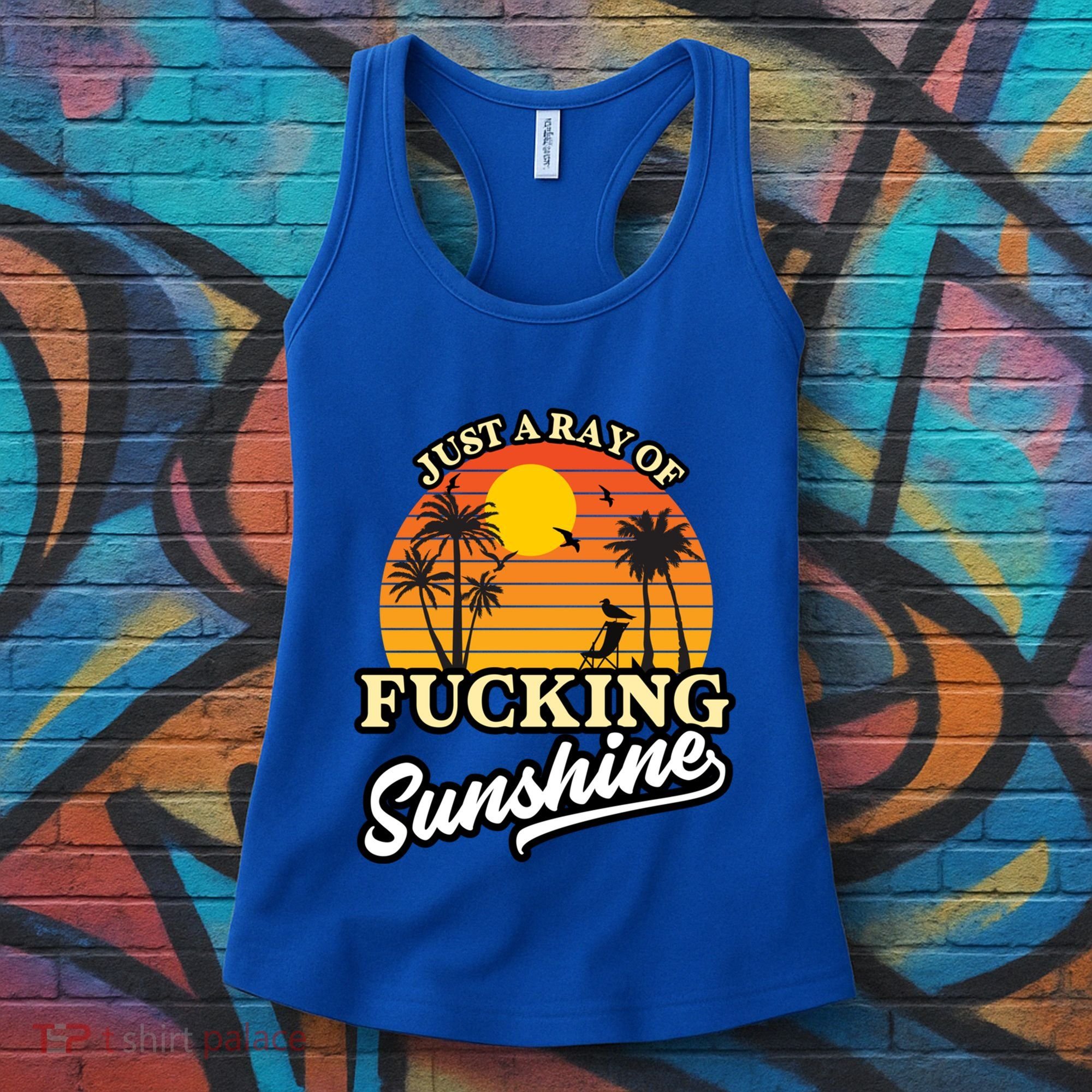 IM Just A Ray Of Fucking Sunshine Funny Sarcastic Funny Gift Women's Tank Top