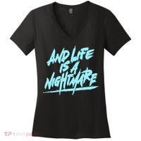 Im Just A An Adult And Life Is A Nightmare Women's V-Neck T-Shirt thumb 0