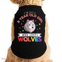 I'm Just A 8 Year Old Who Loves Wolves Wolf Lover Doggie Tank thumb 0
