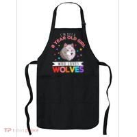 I'm Just A 8 Year Old Who Loves Wolves Wolf Lover Apron thumb 0