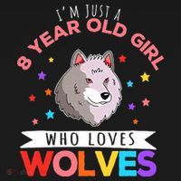 I'm Just A 8 Year Old Who Loves Wolves Wolf Lover Women's Hoodie thumb 2