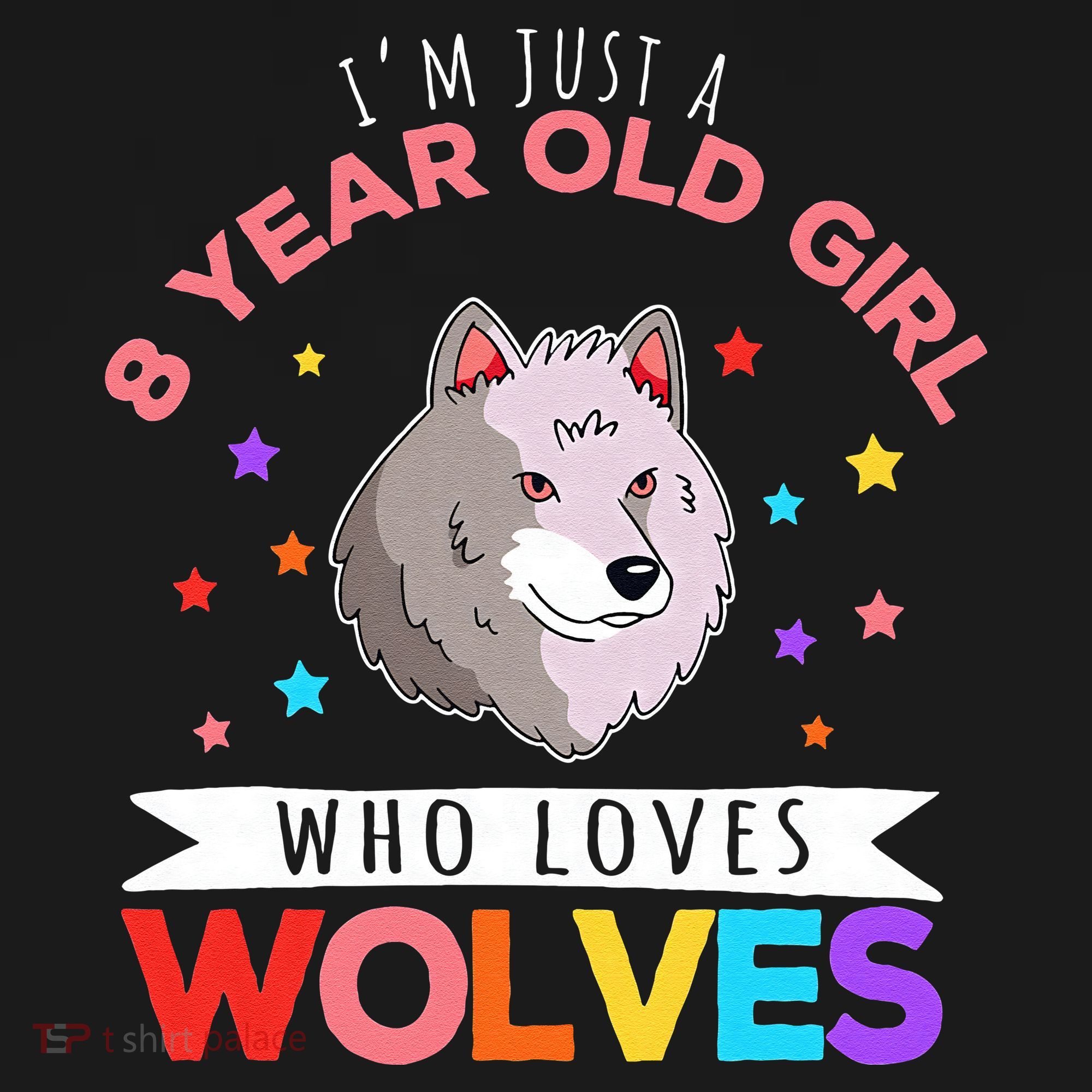 I'm Just A 8 Year Old Who Loves Wolves Wolf Lover Women's Hoodie