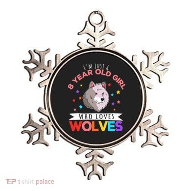 I'm Just A 8 Year Old Who Loves Wolves Wolf Lover Ornament