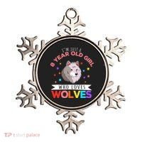 I'm Just A 8 Year Old Who Loves Wolves Wolf Lover Ornament thumb 0