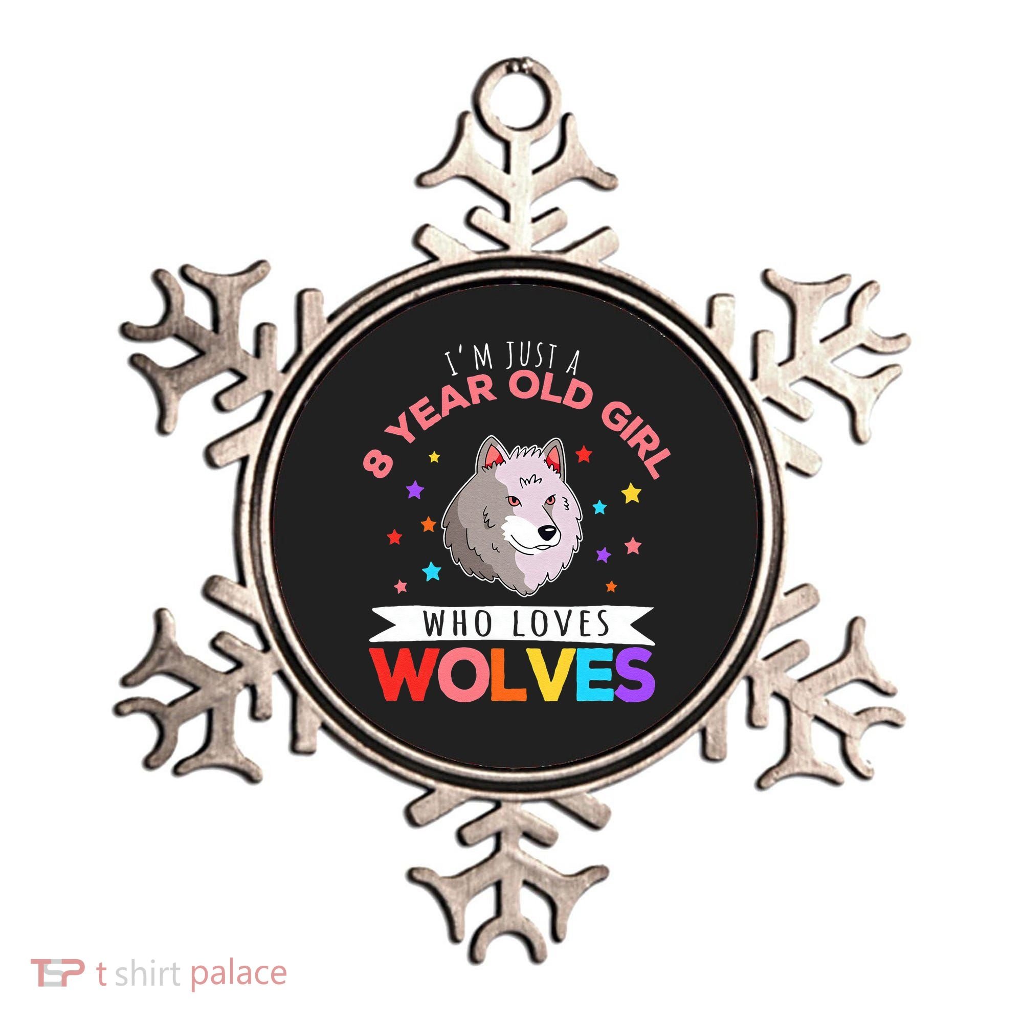 I'm Just A 8 Year Old Who Loves Wolves Wolf Lover Ornament