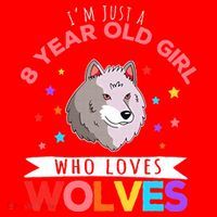 I'm Just A 8 Year Old Who Loves Wolves Wolf Lover Santa Hat thumb 1
