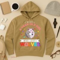 I'm Just A 8 Year Old Who Loves Wolves Wolf Lover Hoodie thumb 3