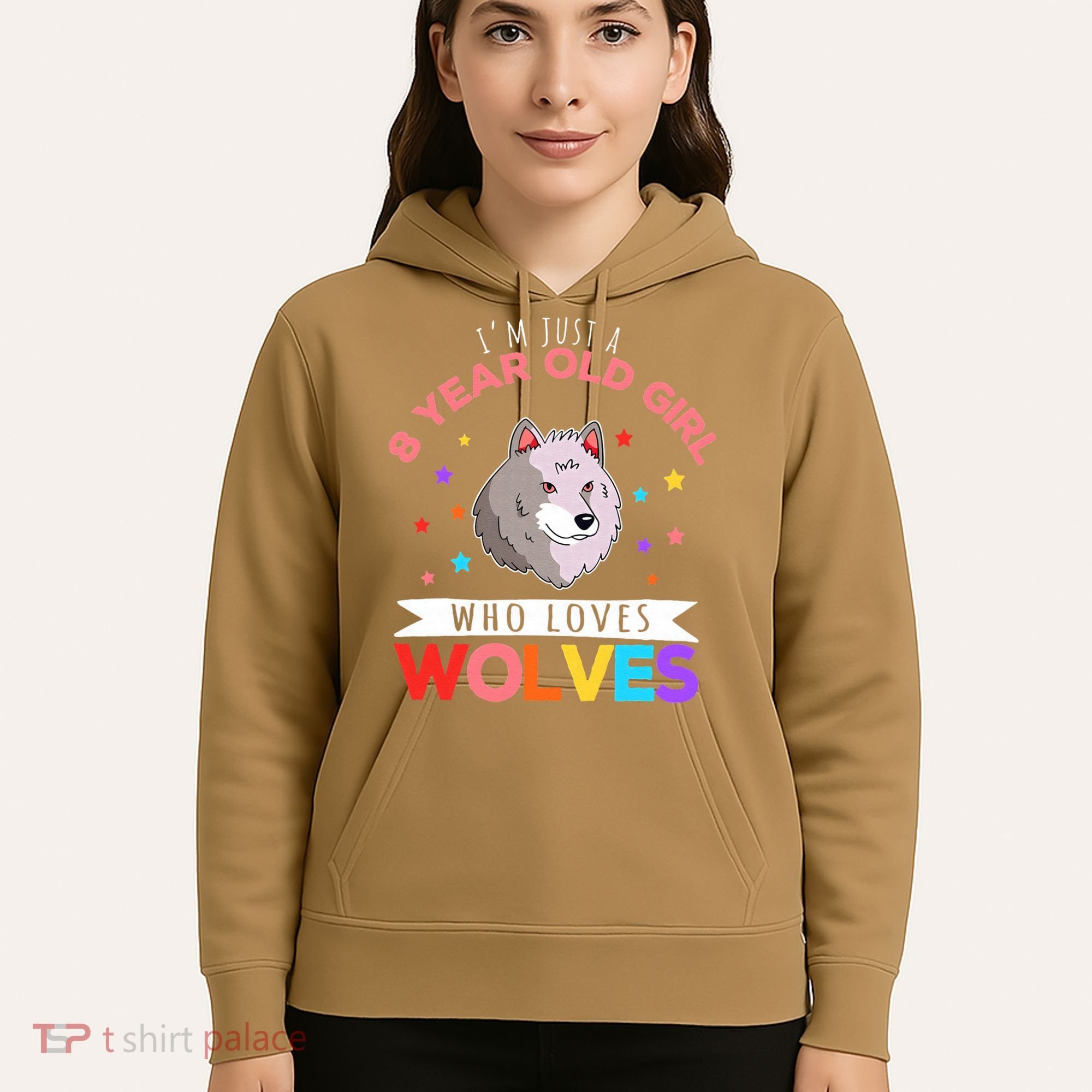 I'm Just A 8 Year Old Who Loves Wolves Wolf Lover Hoodie
