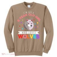I'm Just A 8 Year Old Who Loves Wolves Wolf Lover Sweatshirt thumb 0