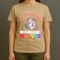 I'm Just A 8 Year Old Who Loves Wolves Wolf Lover T-Shirt thumb 4