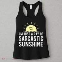 I’m Just A Ray Of Sarcastic Sunshine Funny Sarcastic Saying Women's Tank Top thumb 3