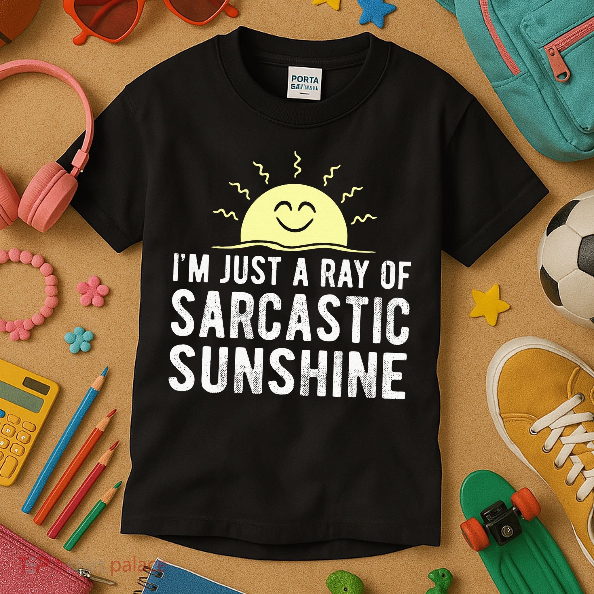 I’m Just A Ray Of Sarcastic Sunshine Funny Sarcastic Saying Kids T-Shirt