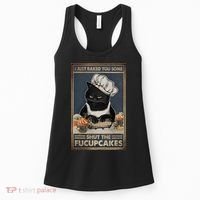 I Just Baked You Some Shut The Fucupcakes Funny Black Cat Women's Tank Top thumb 0