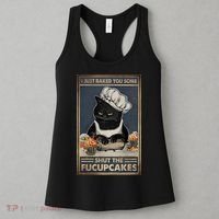 I Just Baked You Some Shut The Fucupcakes Funny Black Cat Women's Tank Top thumb 3