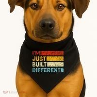 I'm Just Built Different USA-Made Doggie Bandana thumb 1