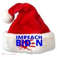 Impeach Joe Biden Bloody Handprint Santa Hat thumb 0