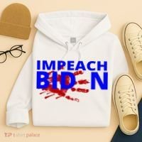 Impeach Joe Biden Bloody Handprint Hoodie thumb 4