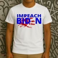 Impeach Joe Biden Bloody Handprint T-Shirt thumb 3