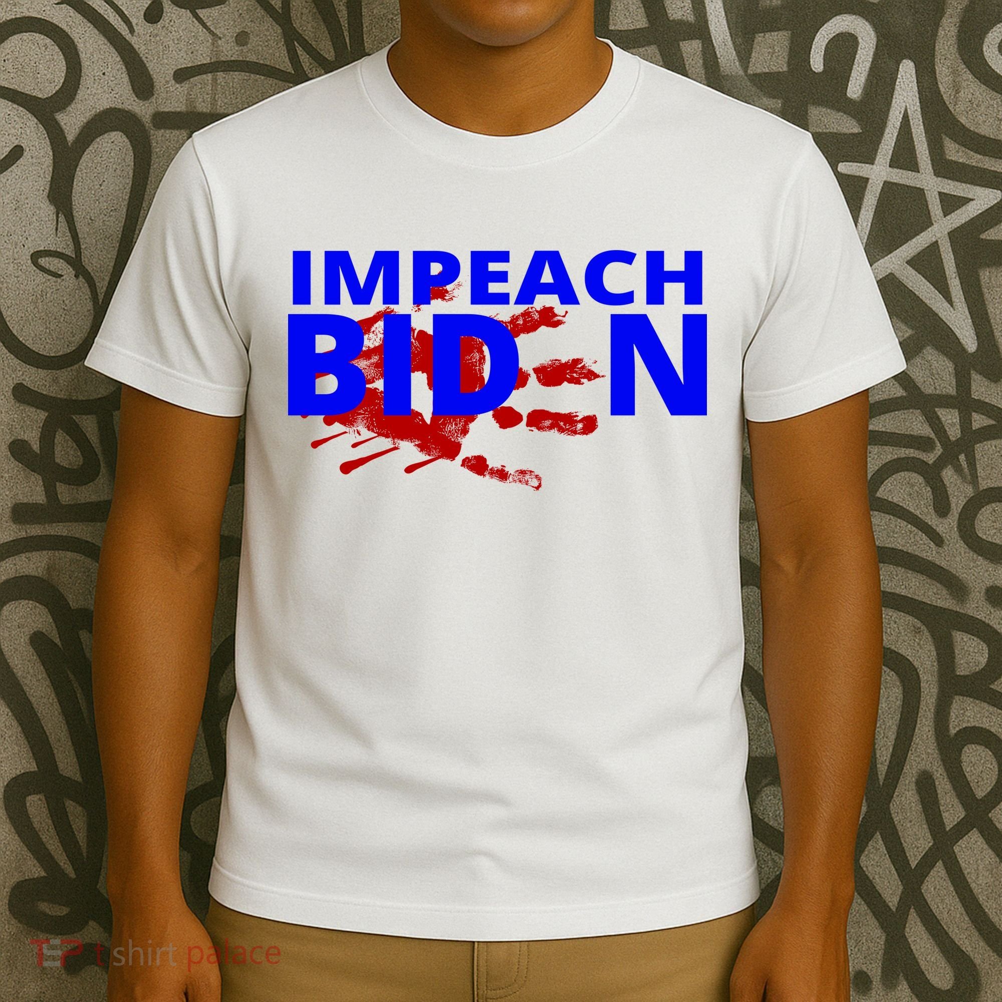 Impeach Joe Biden Bloody Handprint T-Shirt