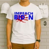 Impeach Joe Biden Bloody Handprint T-Shirt thumb 6