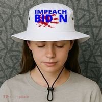 Impeach Joe Biden Bloody Handprint Bucket Hat thumb 3