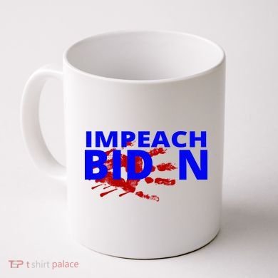 Impeach Joe Biden Bloody Handprint Coffee Mug