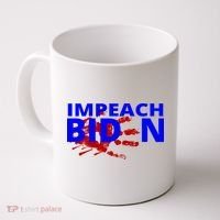 Impeach Joe Biden Bloody Handprint Coffee Mug thumb 0