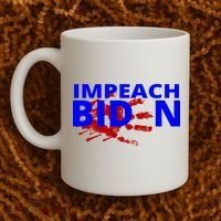 Impeach Joe Biden Bloody Handprint Coffee Mug thumb 2