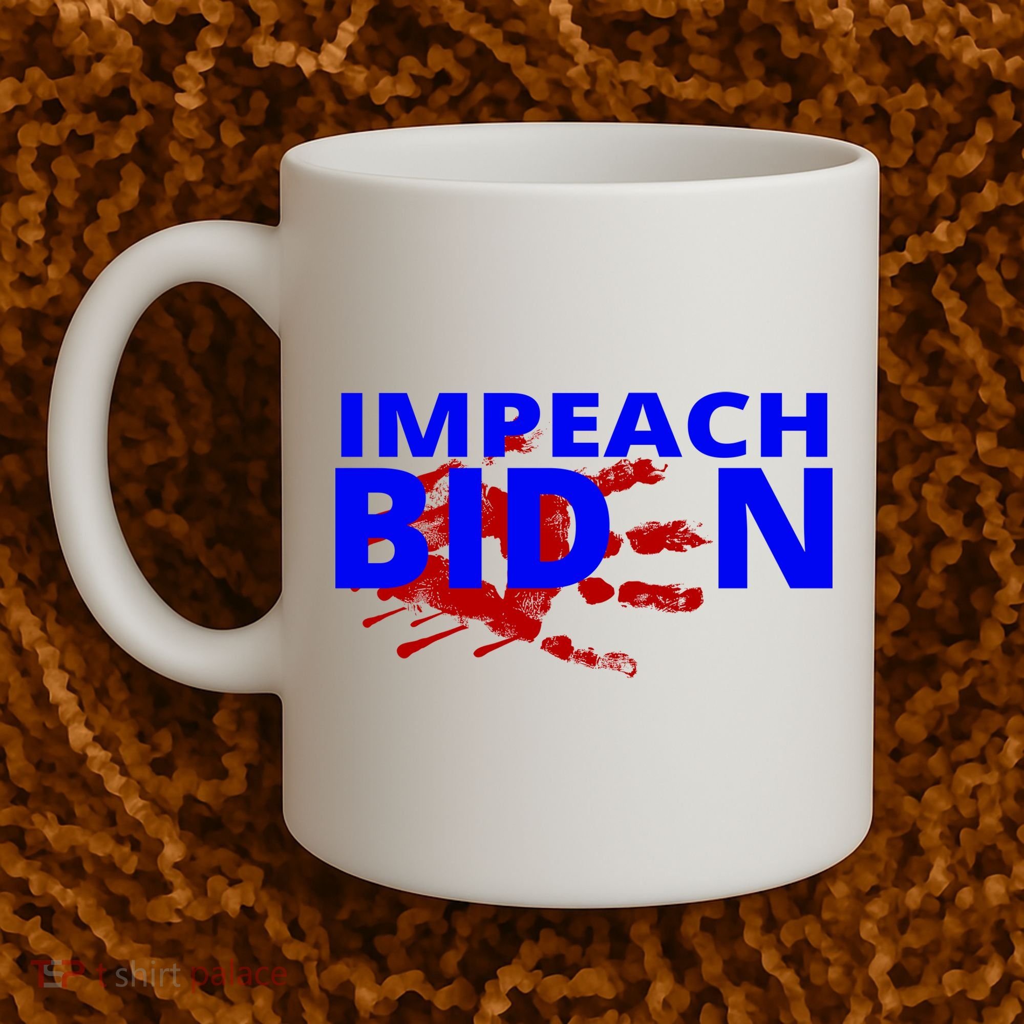 Impeach Joe Biden Bloody Handprint Coffee Mug