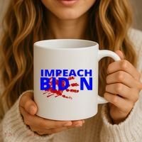 Impeach Joe Biden Bloody Handprint Coffee Mug thumb 3