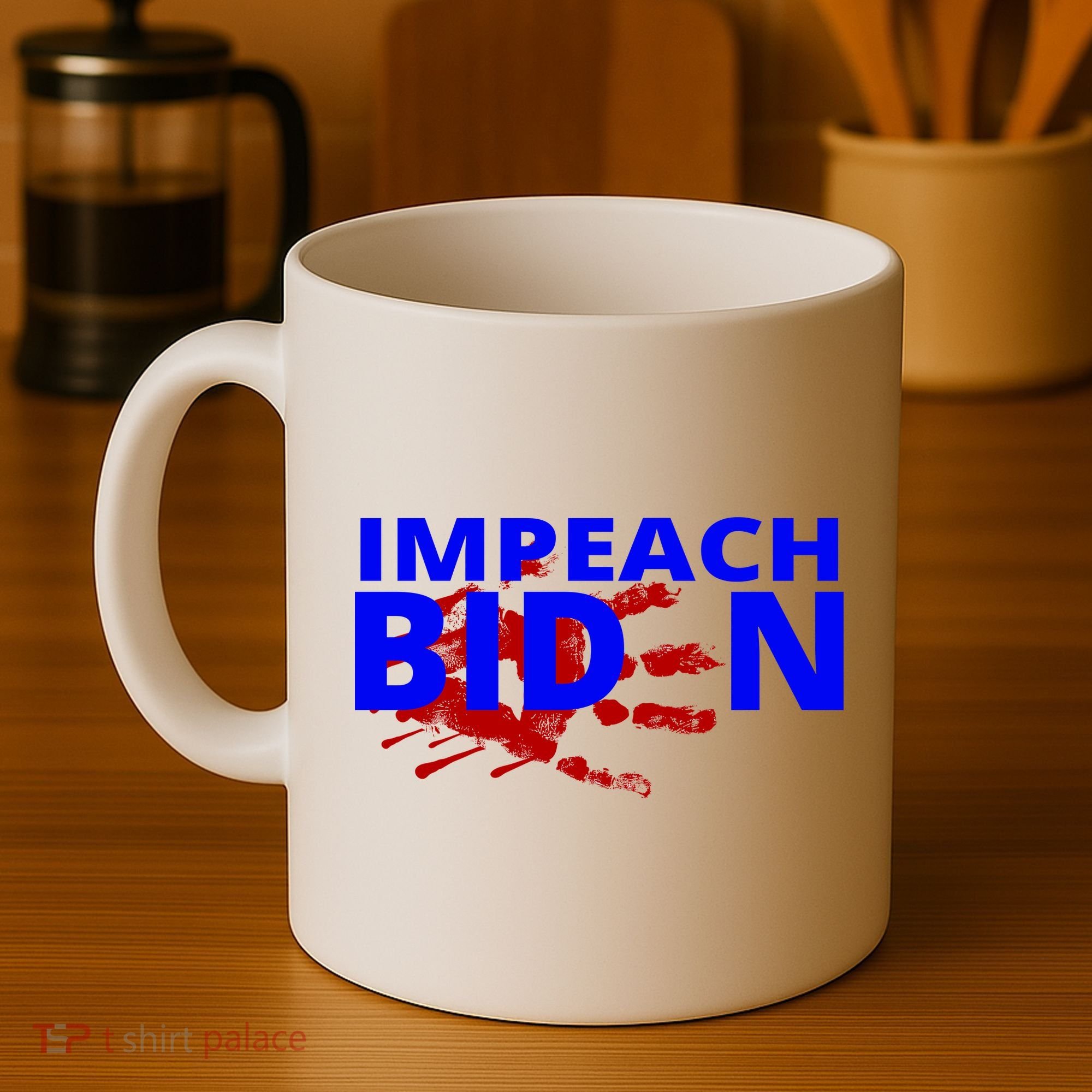 Impeach Joe Biden Bloody Handprint Coffee Mug