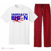 Impeach Joe Biden Bloody Handprint Pajama Set thumb 0