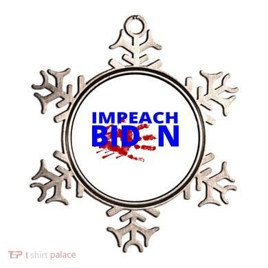 Impeach Joe Biden Bloody Handprint Ornament
