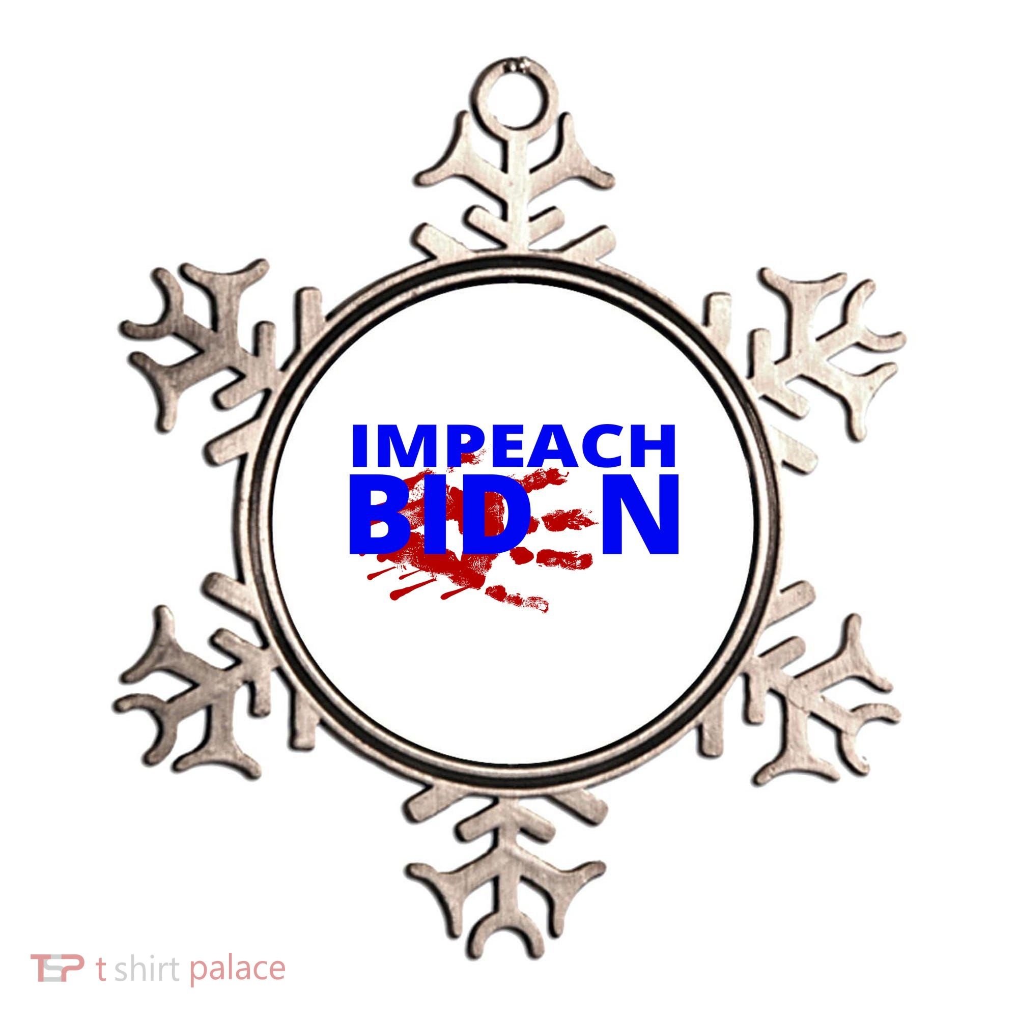 Impeach Joe Biden Bloody Handprint Ornament