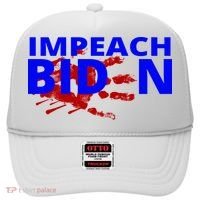 Impeach Joe Biden Bloody Handprint Hat thumb 0