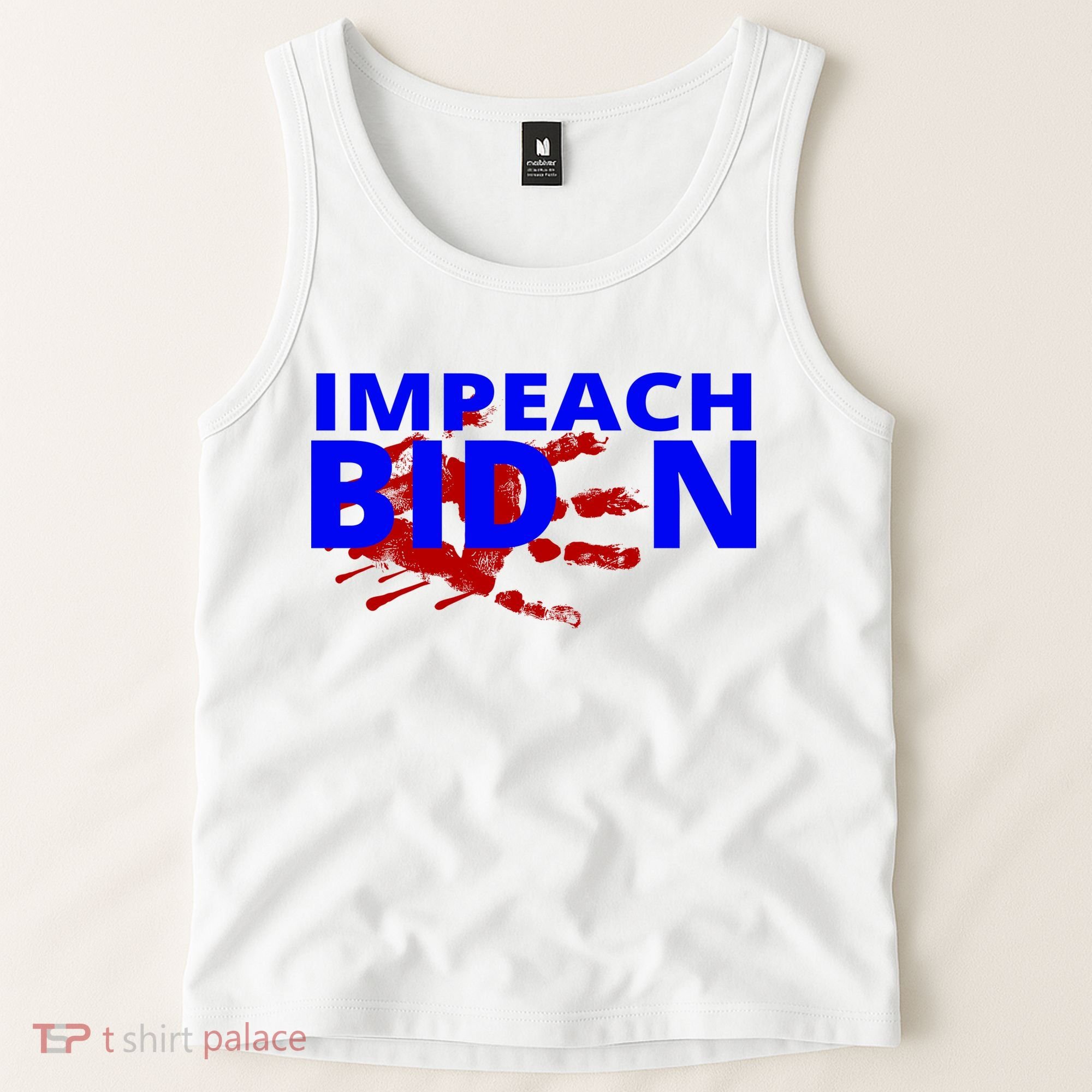 Impeach Joe Biden Bloody Handprint Tank Top
