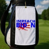 Impeach Joe Biden Bloody Handprint Golf Towel thumb 2