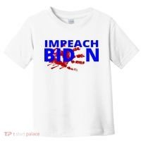 Impeach Joe Biden Bloody Handprint Toddler T-Shirt thumb 0