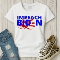 Impeach Joe Biden Bloody Handprint Women's T-Shirt thumb 3