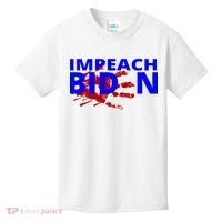 Impeach Joe Biden Bloody Handprint Kids T-Shirt thumb 0
