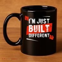 IM Just Built Different 11oz C Handle Ceramic Mug thumb 4