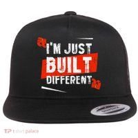 IM Just Built Different Flat Bill Trucker Hat thumb 0