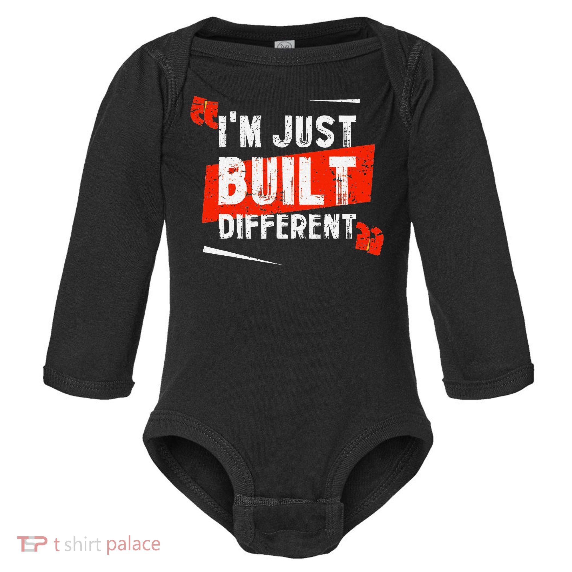 IM Just Built Different Baby Long Sleeve Bodysuit