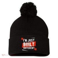 IM Just Built Different Pom Pom 12in Knit Beanie thumb 0