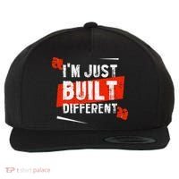 IM Just Built Different Wool Snapback Cap thumb 0