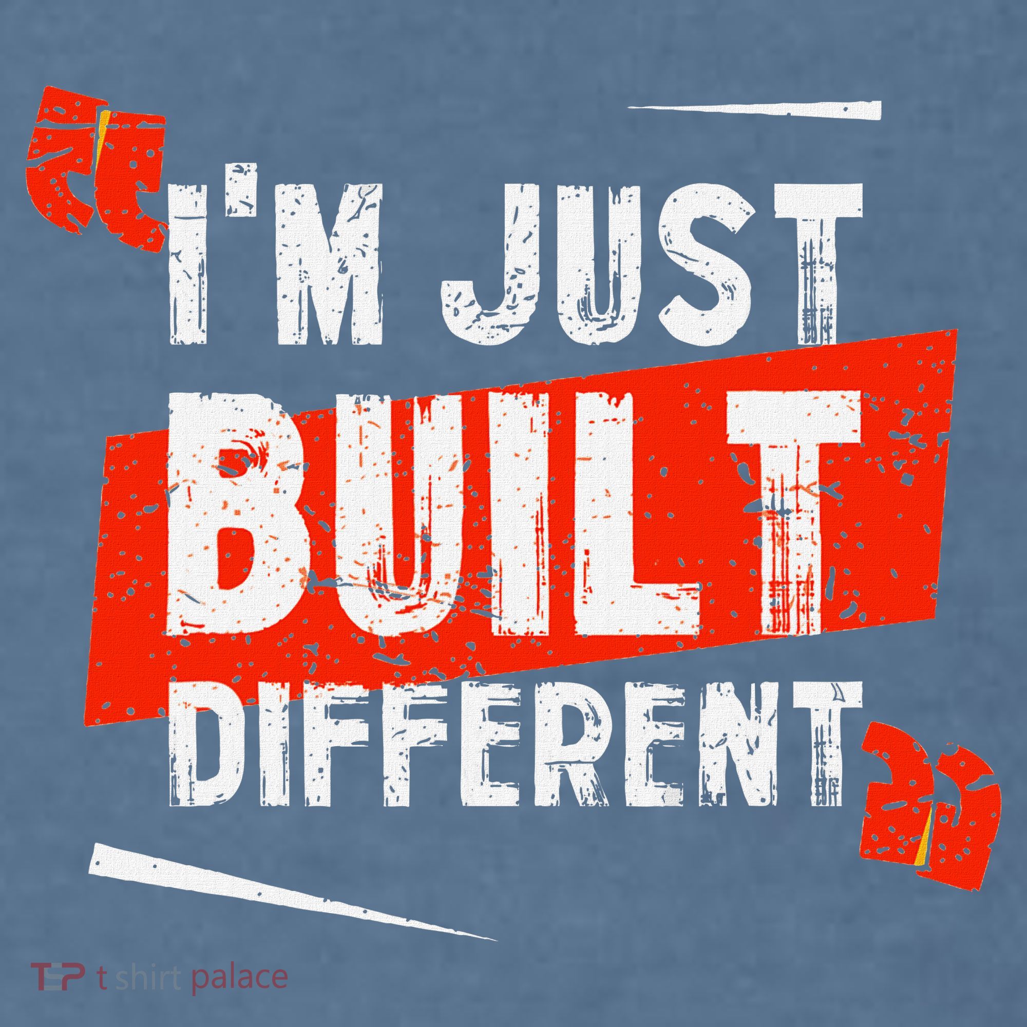 IM Just Built Different Comfort Colors Garment-Dyed Hooded Sweatshirt