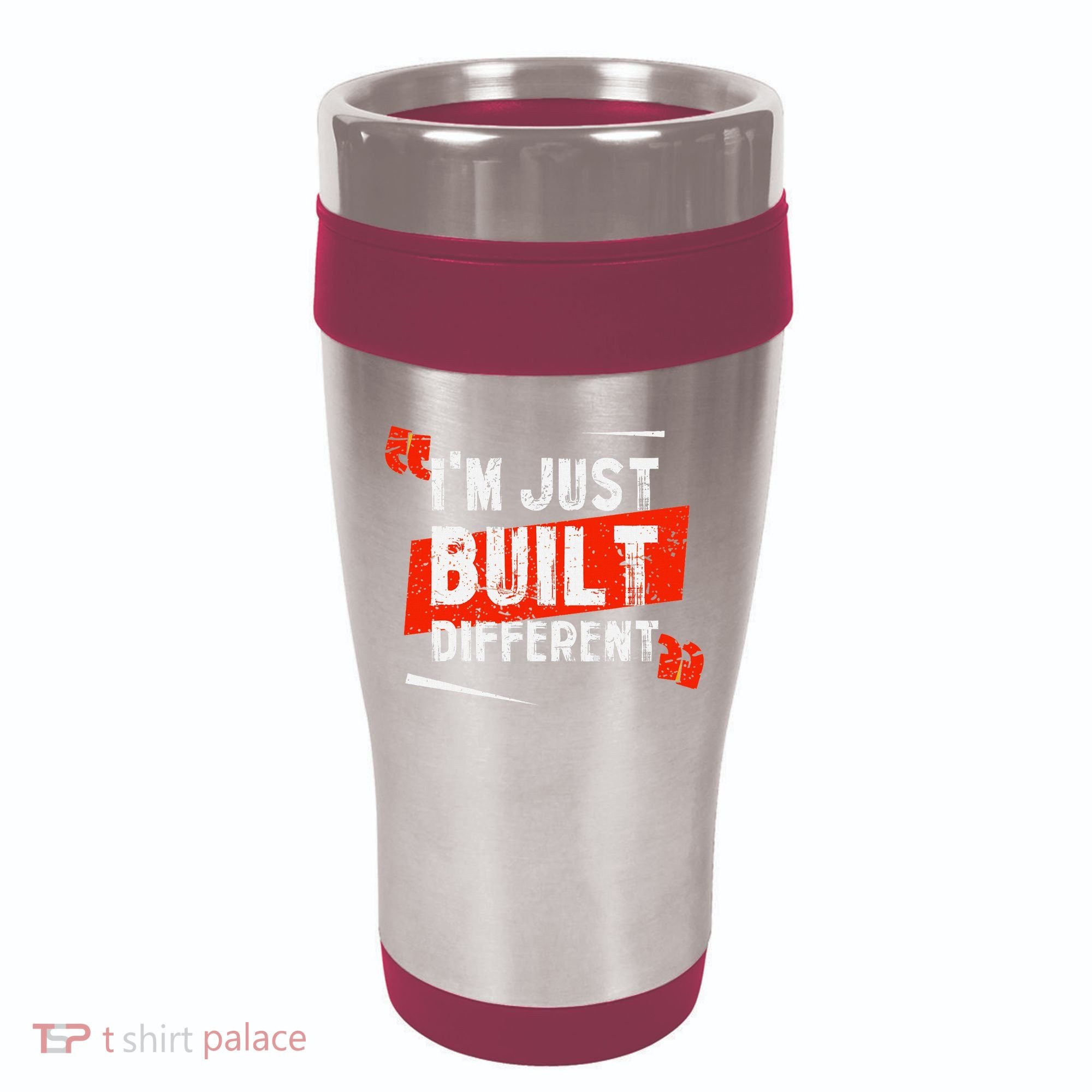 IM Just Built Different 16oz Travel Tumbler