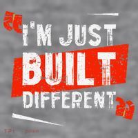 IM Just Built Different Women's Racerback Cropped Tank thumb 2