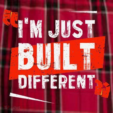 IM Just Built Different Men's Flannel Plaid Pajama Pants