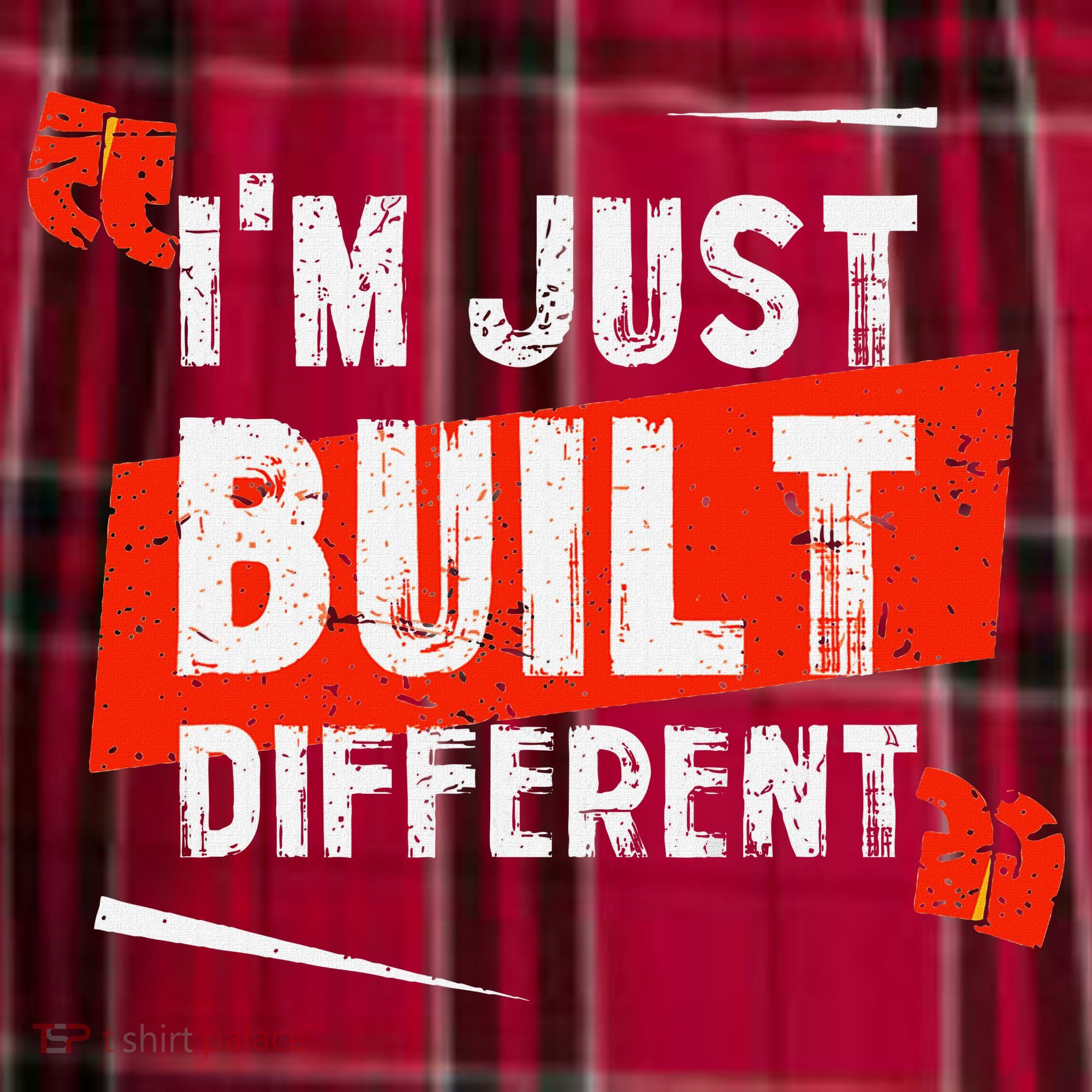 IM Just Built Different Men's Flannel Plaid Pajama Pants